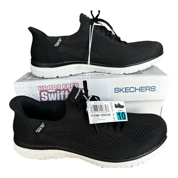 Skechers Women's Virtue Swift Fit Hands Free Shoe Black Size 10 - Picture 1 of 8